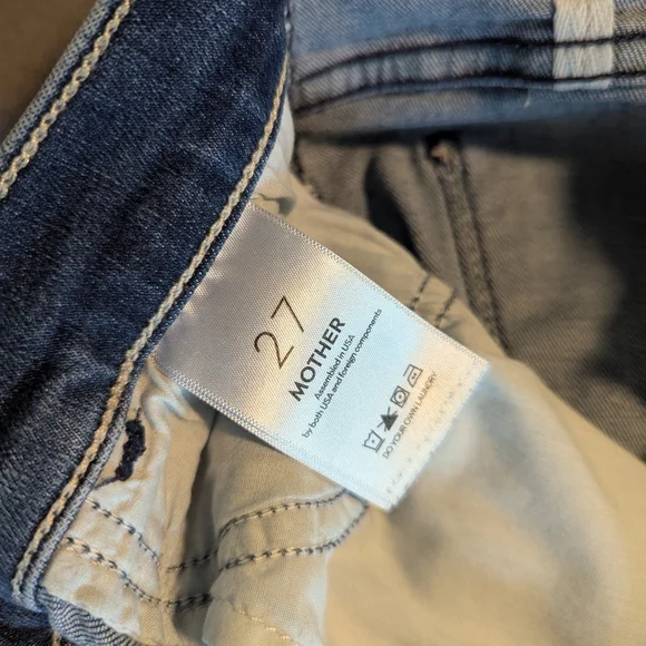 MOTHER Dark Blue Denim Jeans - Picture 2 of 3